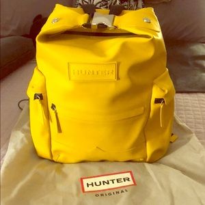 Rubberized leather backpack